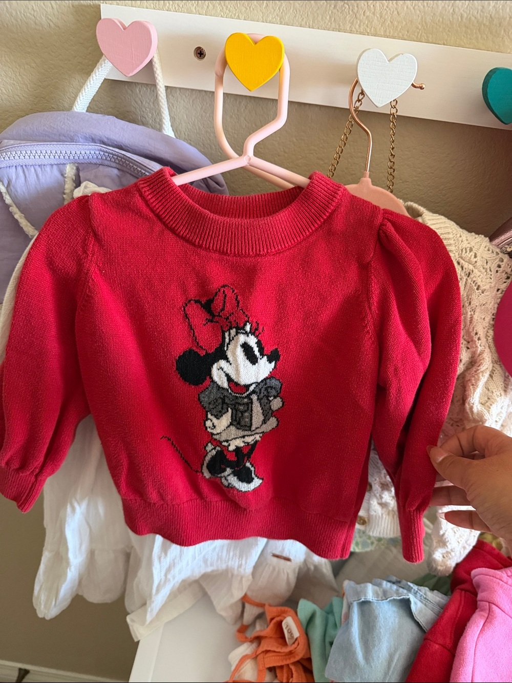 GAP Red Minnie Mouse Pullover Sweater